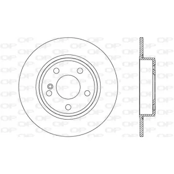 Jeu de 2 disques de frein arrière OPEN PARTS BDR2642.10