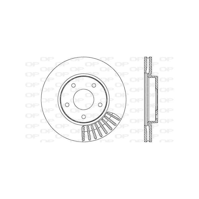 Jeu de 2 disques de frein avant OPEN PARTS BDR2646.20
