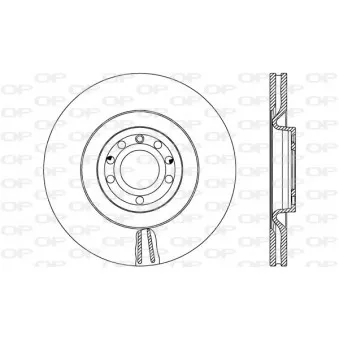 Jeu de 2 disques de frein avant OPEN PARTS BDR2666.20