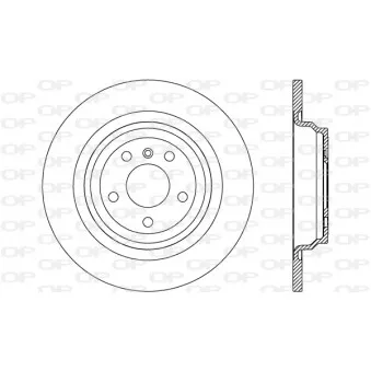 Jeu de 2 disques de frein arrière OPEN PARTS