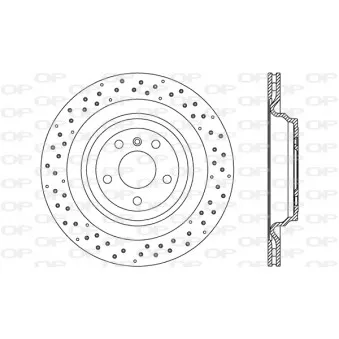 Jeu de 2 disques de frein arrière OPEN PARTS BDR2700.20