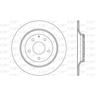 Jeu de 2 disques de frein arrière OPEN PARTS BDR2705.10