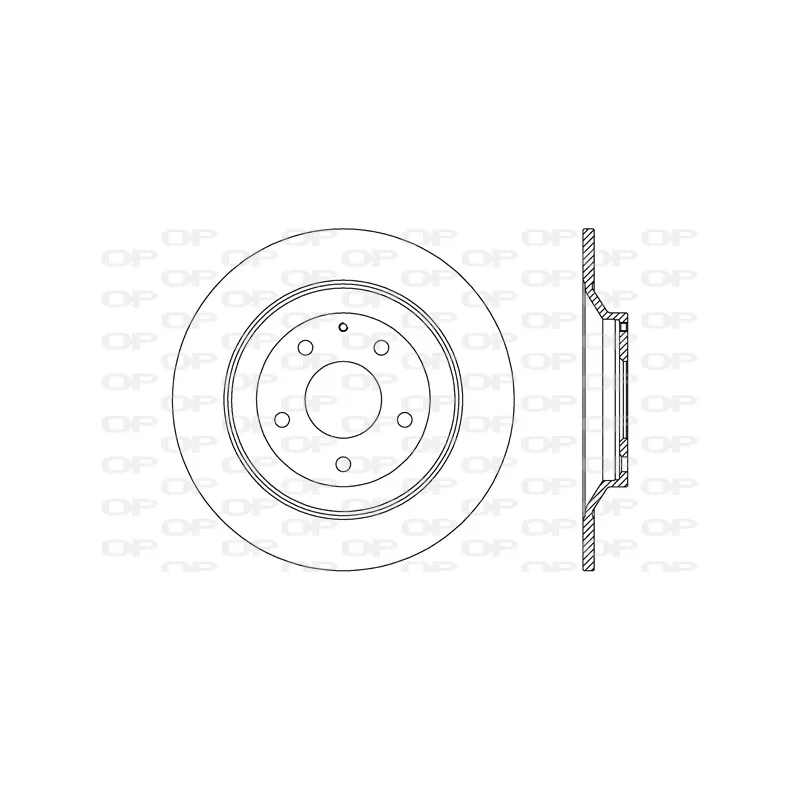 Jeu de 2 disques de frein arrière OPEN PARTS BDR2705.10