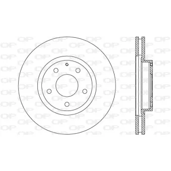 Jeu de 2 disques de frein avant OPEN PARTS BDR2706.20