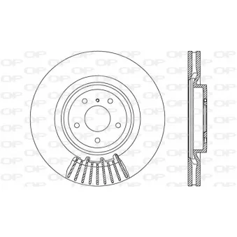 Jeu de 2 disques de frein avant OPEN PARTS BDR2709.20