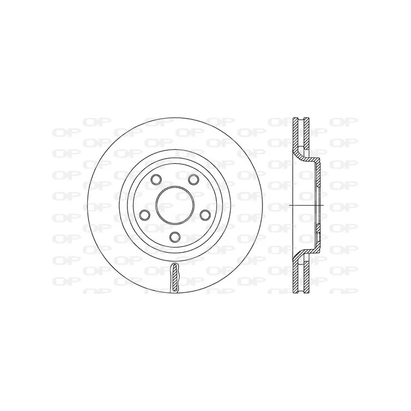 Jeu de 2 disques de frein avant OPEN PARTS BDR2712.20