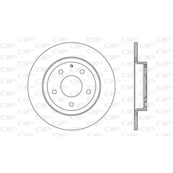 Jeu de 2 disques de frein arrière OPEN PARTS BDR2714.10