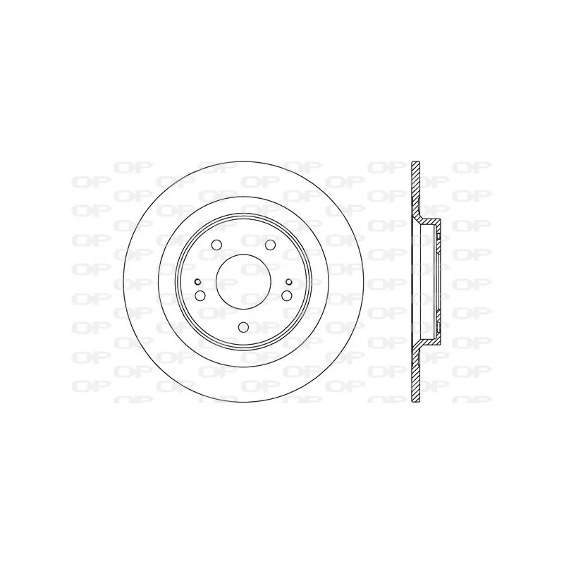 Jeu de 2 disques de frein arrière OPEN PARTS BDR2715.10