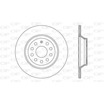 Jeu de 2 disques de frein arrière OPEN PARTS BDR2721.10