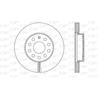 Jeu de 2 disques de frein avant OPEN PARTS BDR2722.20