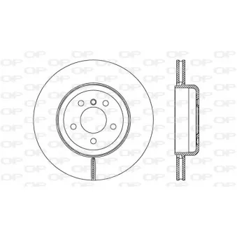 Jeu de 2 disques de frein arrière OPEN PARTS