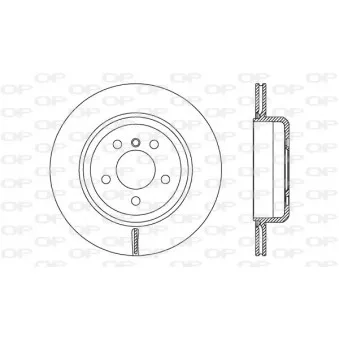 Jeu de 2 disques de frein arrière OPEN PARTS