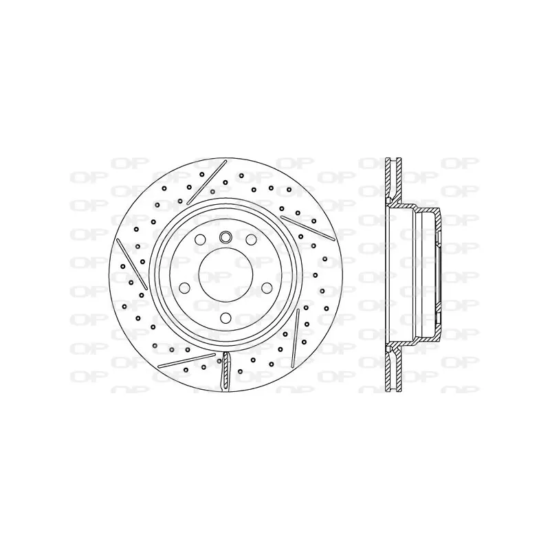 Jeu de 2 disques de frein arrière OPEN PARTS BDR2757.20