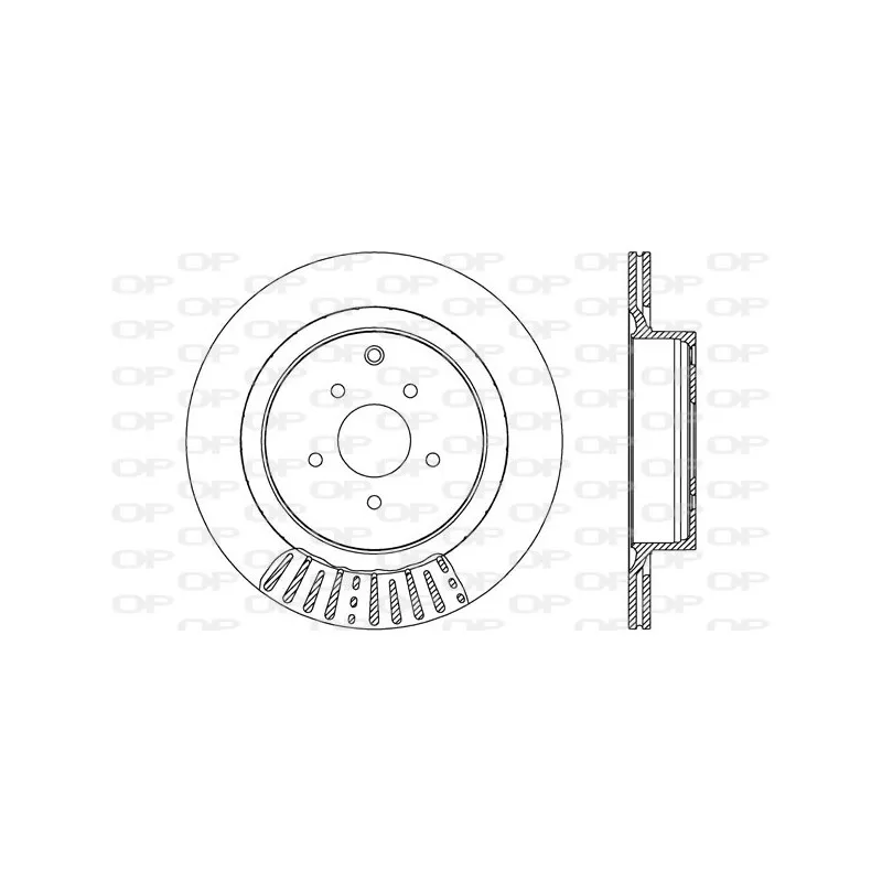 Jeu de 2 disques de frein arrière OPEN PARTS BDR2780.20