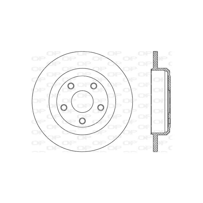 Jeu de 2 disques de frein arrière OPEN PARTS BDR2783.10