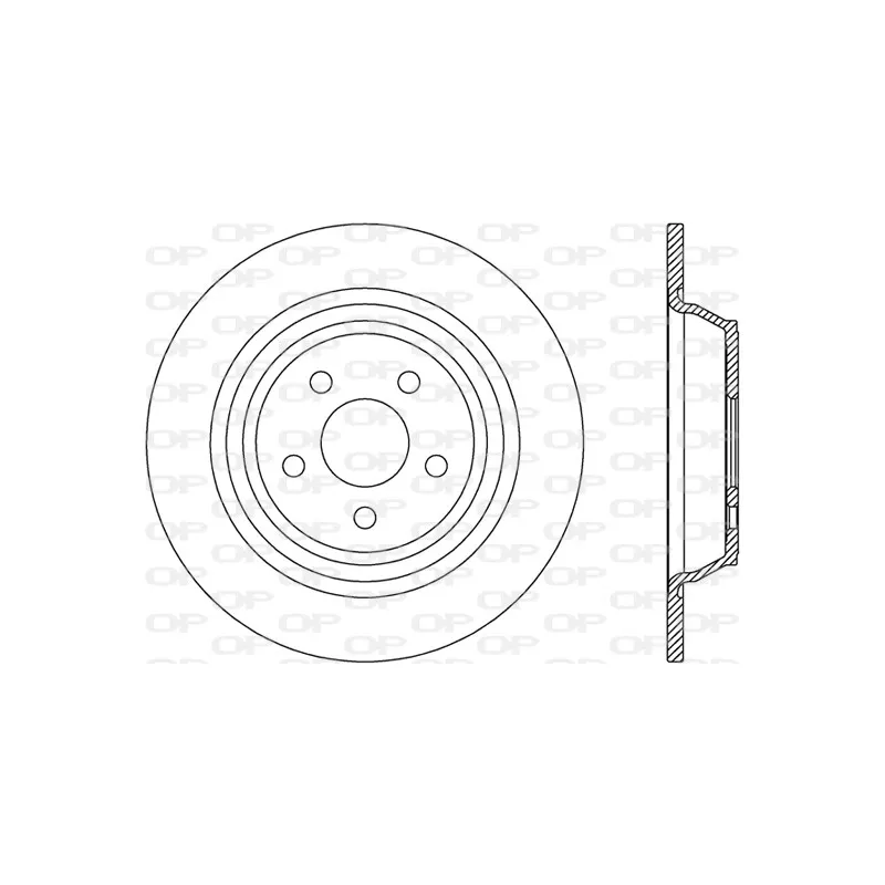 Jeu de 2 disques de frein arrière OPEN PARTS BDR2789.10