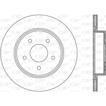 Jeu de 2 disques de frein arrière OPEN PARTS