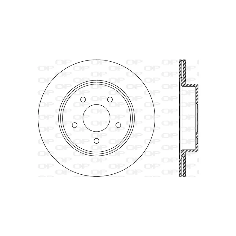 Jeu de 2 disques de frein arrière OPEN PARTS BDR2796.20