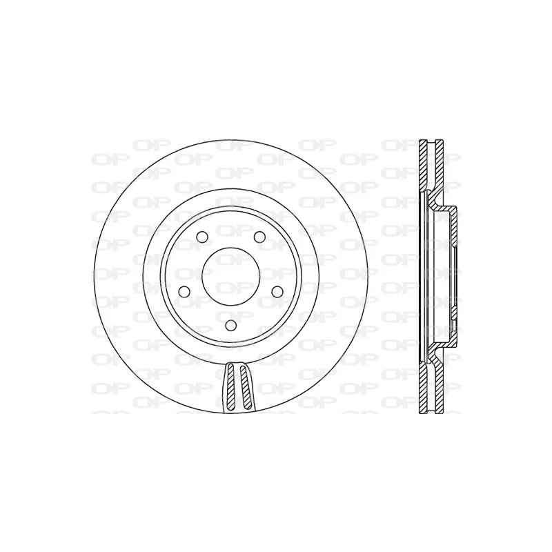 Jeu de 2 disques de frein avant OPEN PARTS BDR2804.20