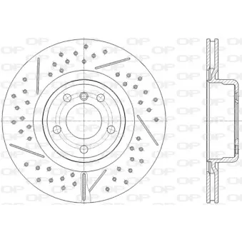 Jeu de 2 disques de frein arrière OPEN PARTS