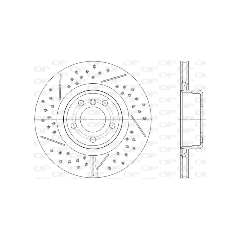 Jeu de 2 disques de frein arrière OPEN PARTS BDR2810.20