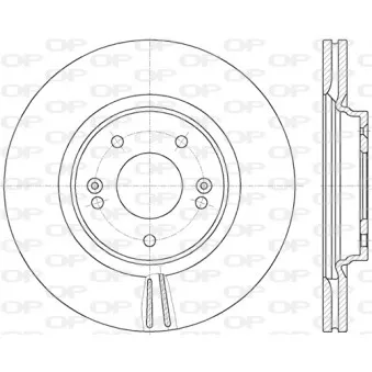 Jeu de 2 disques de frein avant OPEN PARTS BDR2811.20