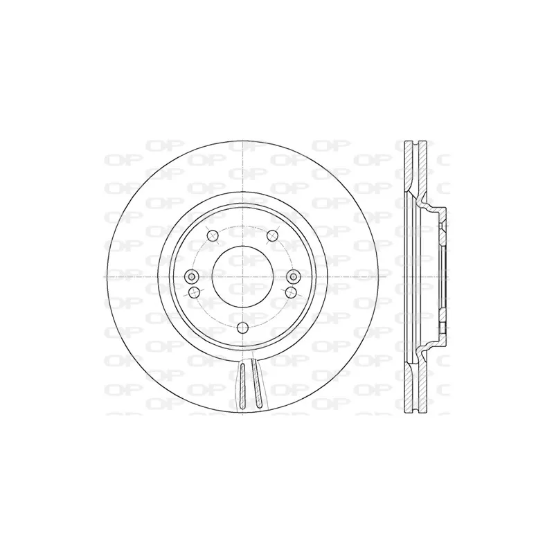 Jeu de 2 disques de frein avant OPEN PARTS BDR2811.20