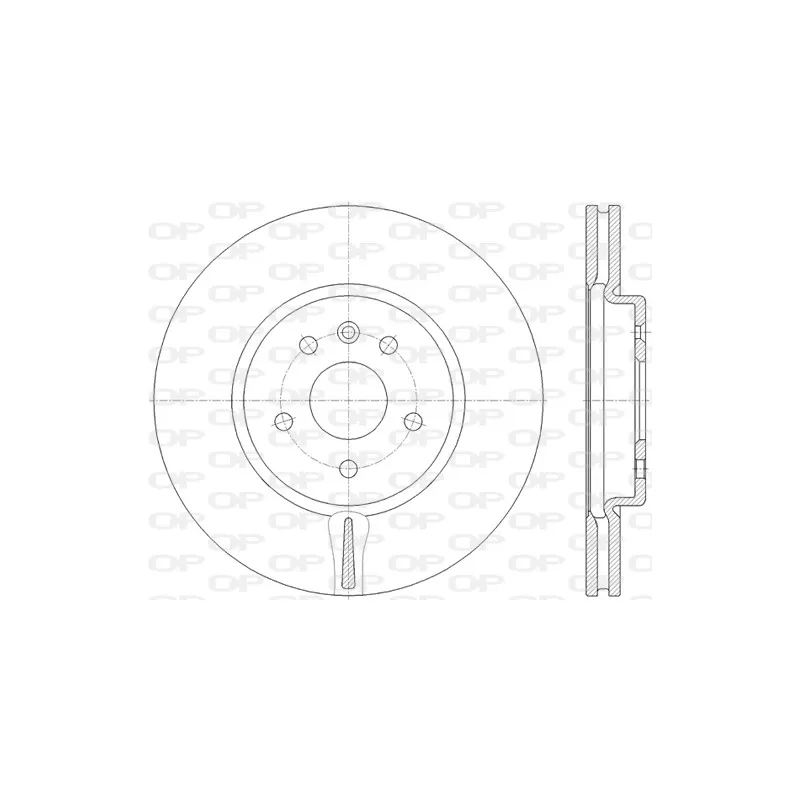 Jeu de 2 disques de frein avant OPEN PARTS BDR2814.20
