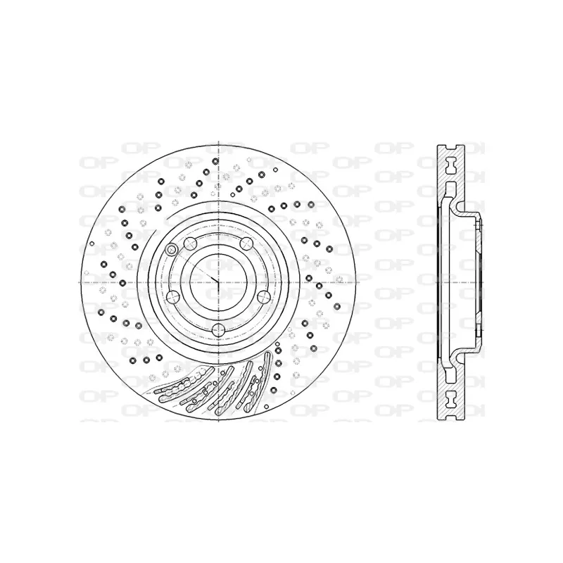 Jeu de 2 disques de frein avant OPEN PARTS BDR2819.20