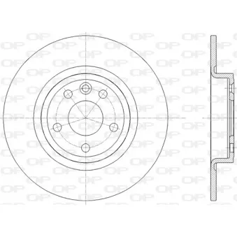 Jeu de 2 disques de frein arrière OPEN PARTS