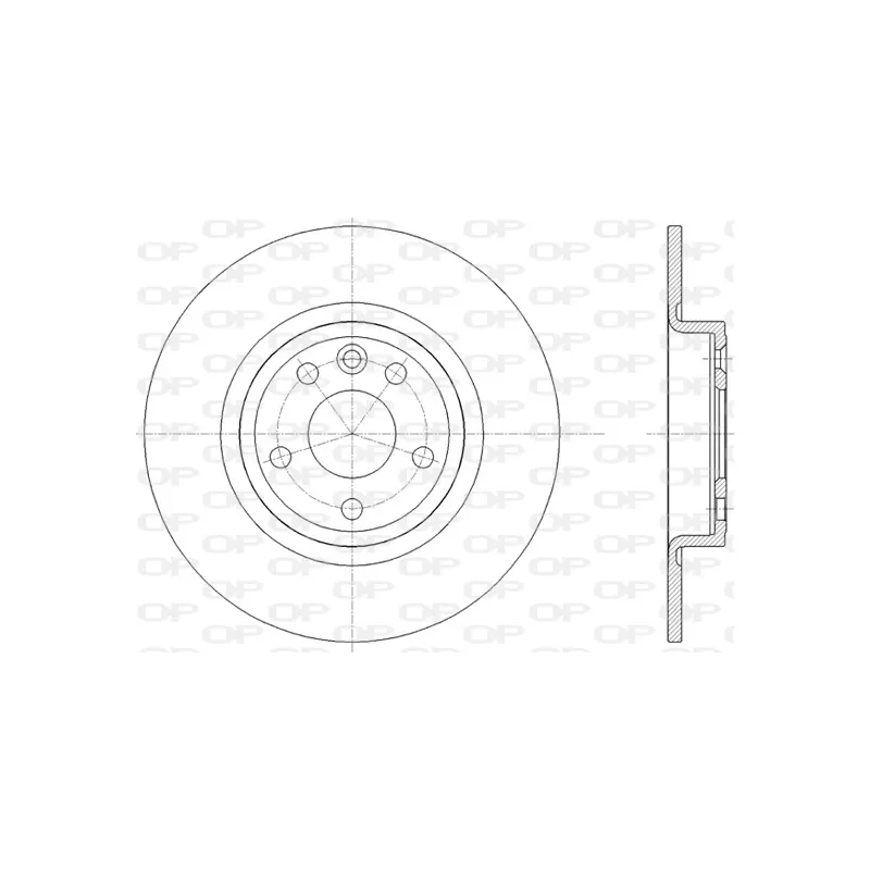 Jeu de 2 disques de frein arrière OPEN PARTS BDR2820.10