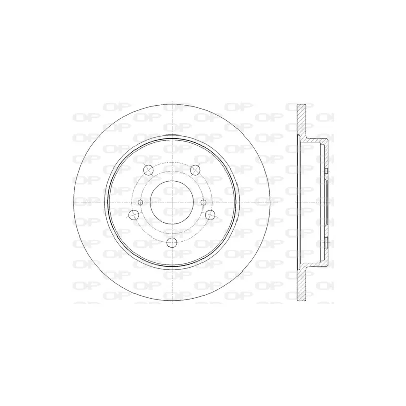 Jeu de 2 disques de frein arrière OPEN PARTS BDR2823.10
