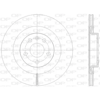 Jeu de 2 disques de frein arrière OPEN PARTS BDR2827.20