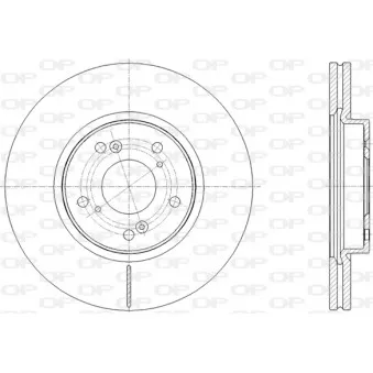 Jeu de 2 disques de frein avant OPEN PARTS BDR2829.20
