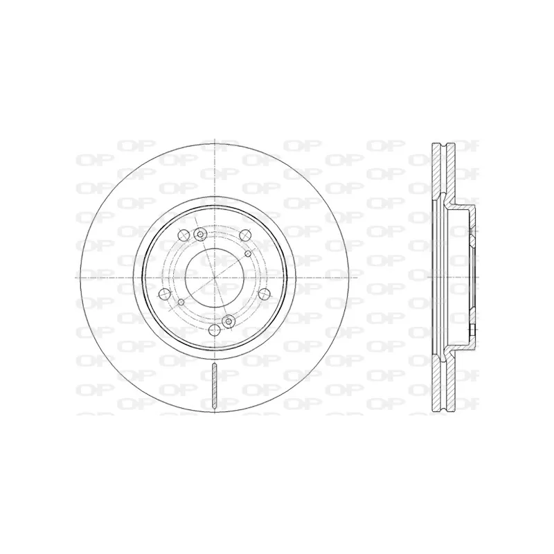 Jeu de 2 disques de frein avant OPEN PARTS BDR2829.20