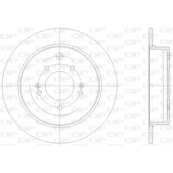 Jeu de 2 disques de frein arrière OPEN PARTS BDR2832.10