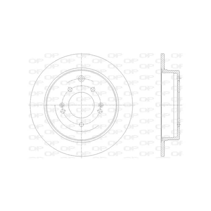 Jeu de 2 disques de frein arrière OPEN PARTS BDR2832.10