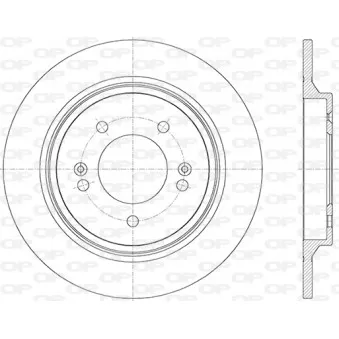 Jeu de 2 disques de frein arrière OPEN PARTS BDR2839.10