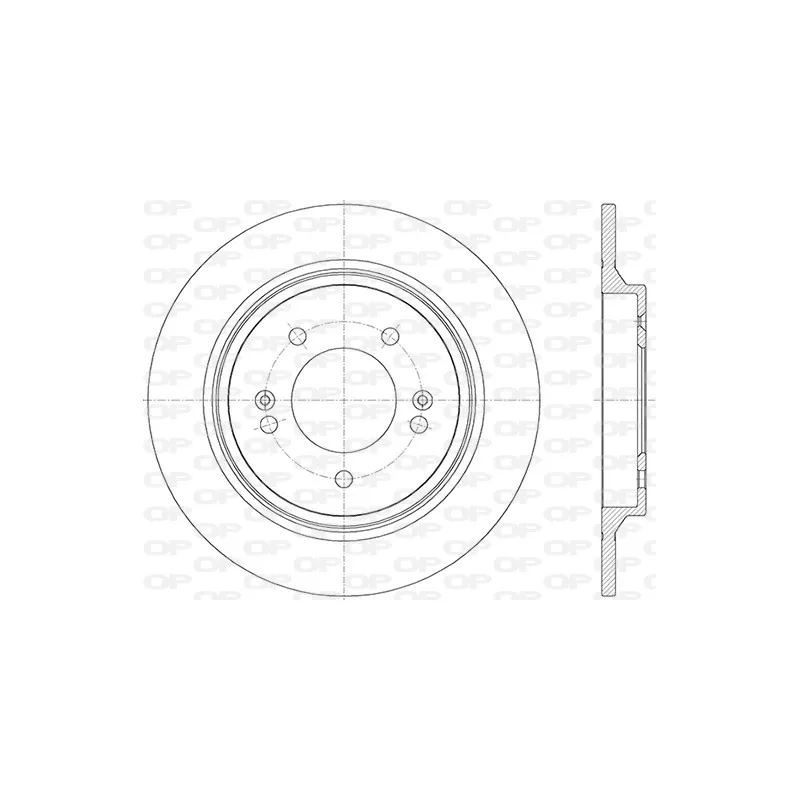 Jeu de 2 disques de frein arrière OPEN PARTS BDR2839.10