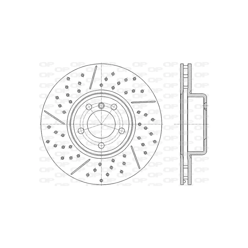 Jeu de 2 disques de frein avant OPEN PARTS BDR2840.20