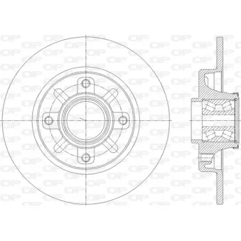 Jeu de 2 disques de frein arrière OPEN PARTS BDR2841.30