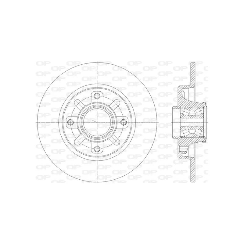 Jeu de 2 disques de frein arrière OPEN PARTS BDR2841.30