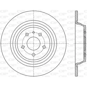 Jeu de 2 disques de frein arrière OPEN PARTS BDR2842.10