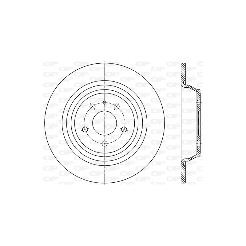 Jeu de 2 disques de frein arrière OPEN PARTS BDR2842.10