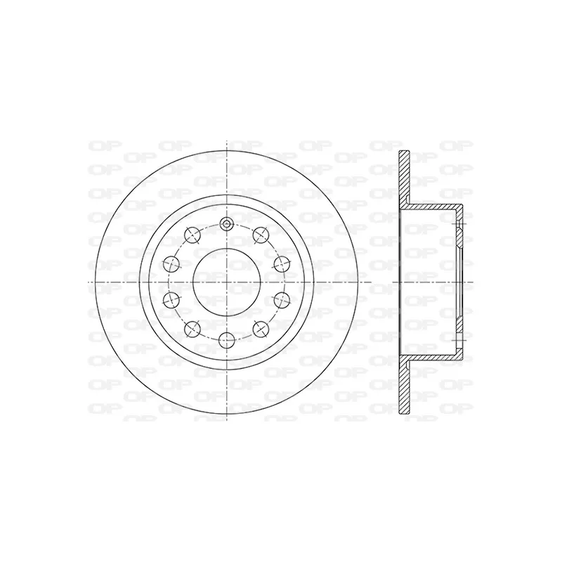 Jeu de 2 disques de frein arrière OPEN PARTS BDR2851.10