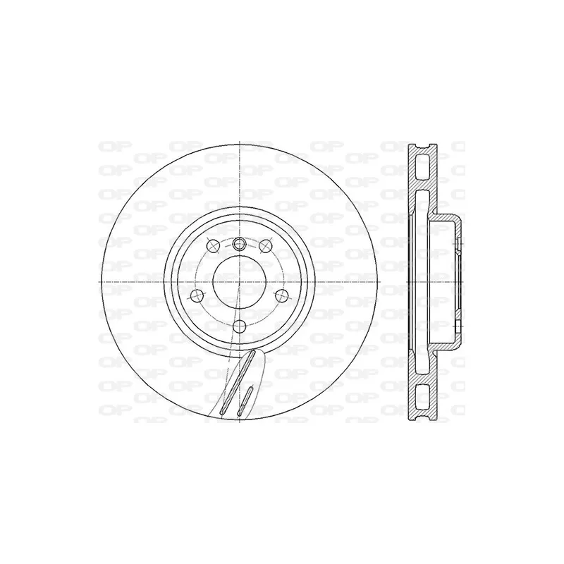 Disque de frein avant gauche OPEN PARTS BDR2857.20