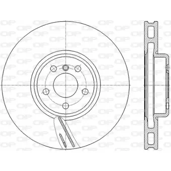 Disque de frein avant droit OPEN PARTS BDR2858.20