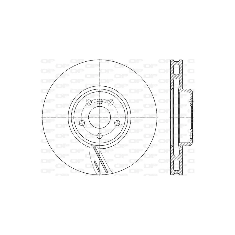 Disque de frein avant droit OPEN PARTS BDR2858.20