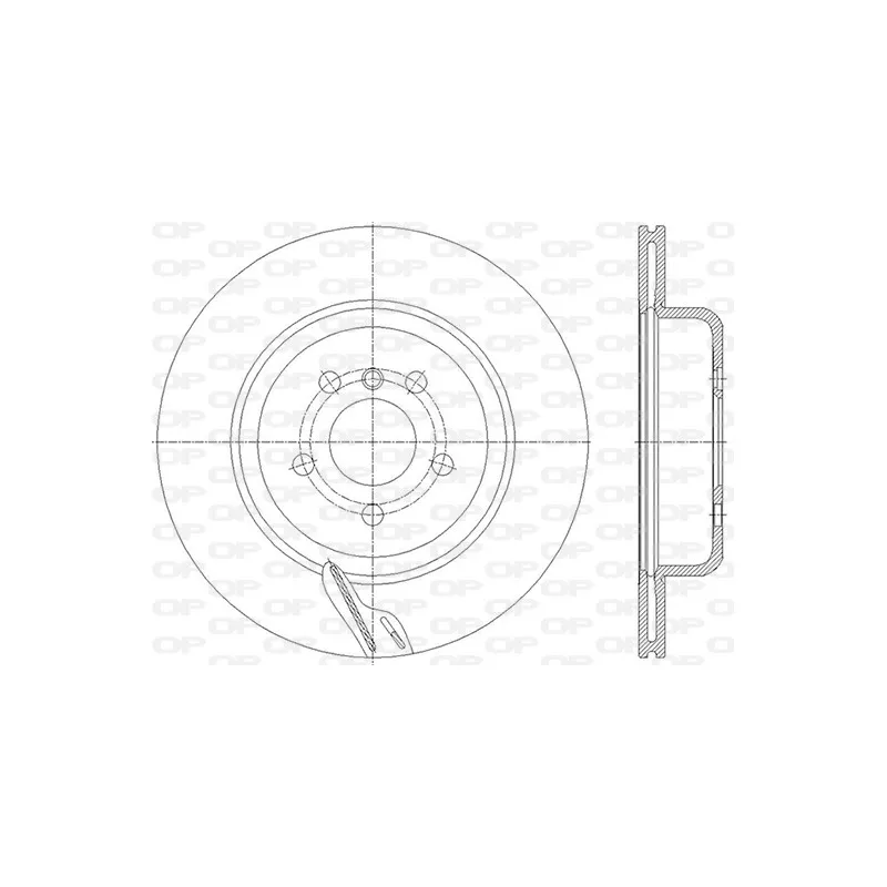 Disque de frein arrière droit OPEN PARTS BDR2860.20