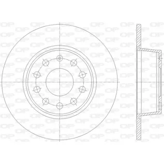 Jeu de 2 disques de frein arrière OPEN PARTS BDR2865.10